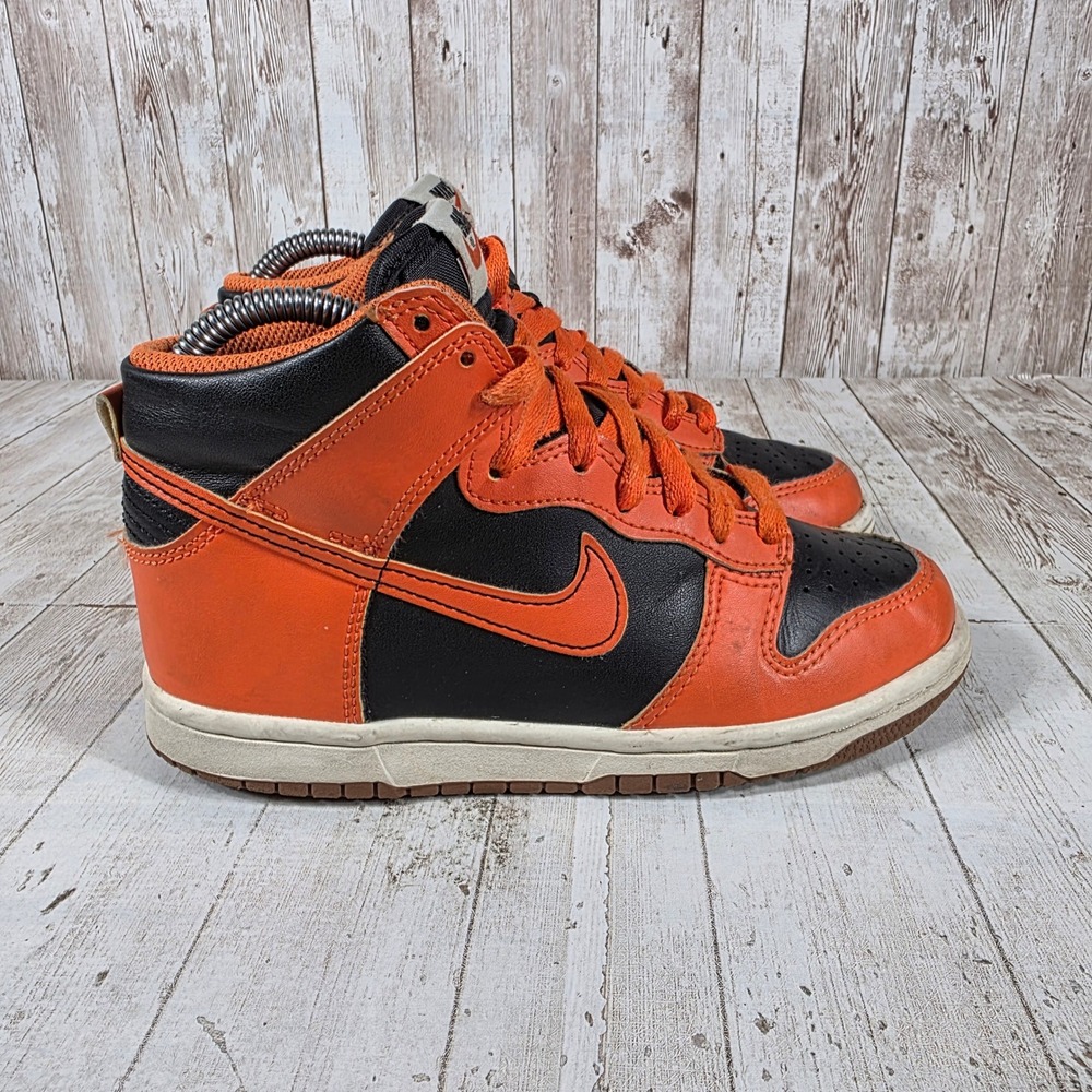 Nike Dunk High GS Orange Black Sneakers DB2179-004 Mens 3.5Y Womens 5